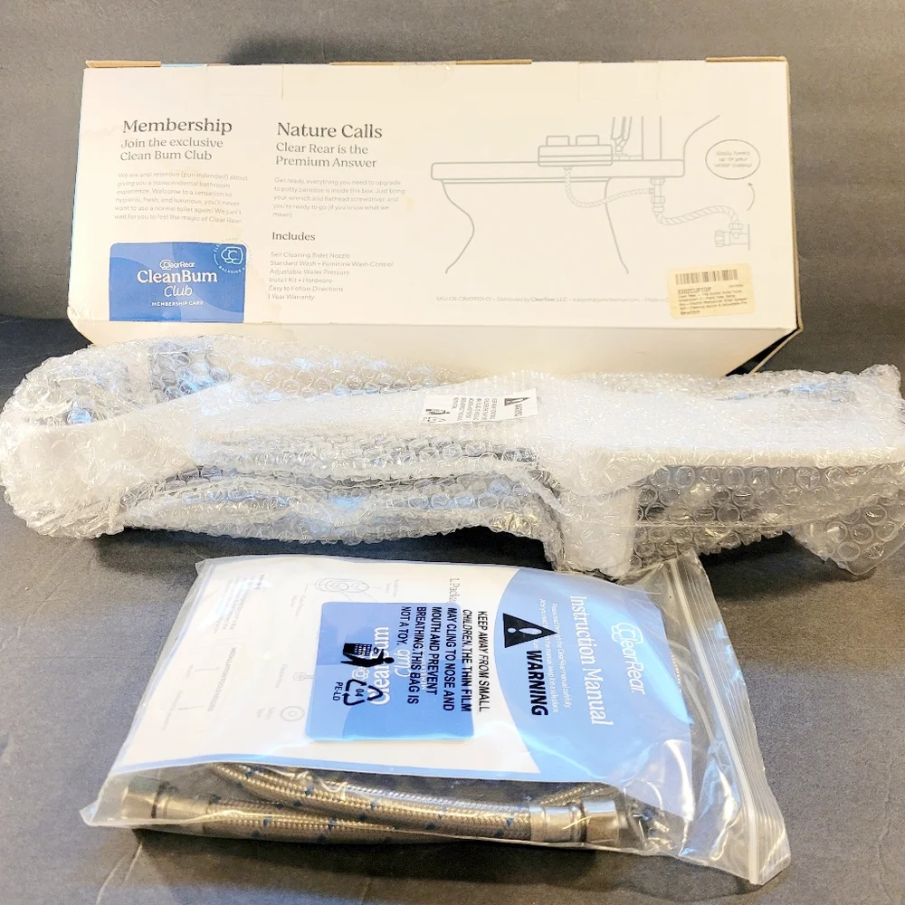 Clear Rear Bidet The Buttler Bidget New Damaged Box
